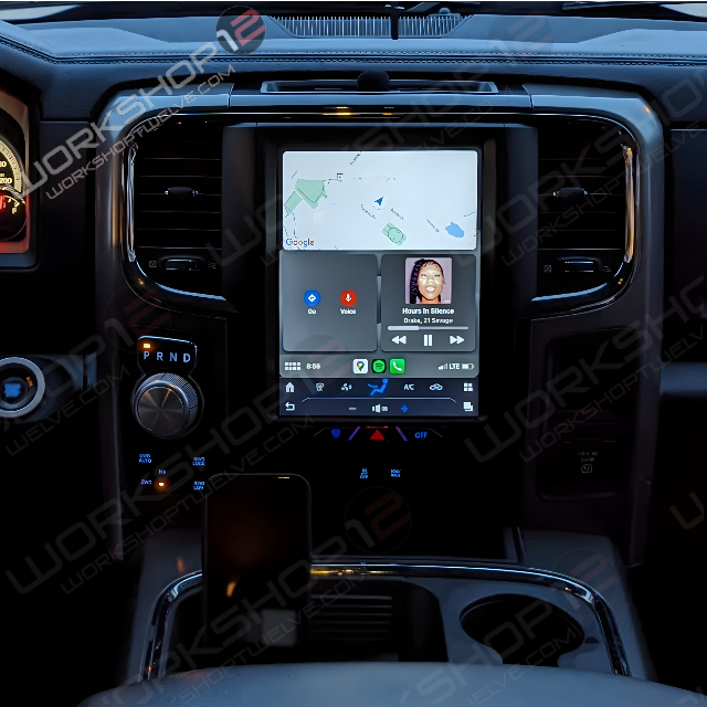 The Workshop 12 Tesla-Style Screen is the perfect Plug and Play solution for your 2014-2021 Dodge Ram! Equipped with a full HD IPS display and wireless Apple CarPlay and Android Auto. Tons of storage with 128GB internal space and 8GB RAM for the smooth performance you deserve. We've made sure that your steering wheel controls work perfectly with our unit and don't worry about losing your factory reverse cameras as our unit works seamlessly with the OEM cameras.