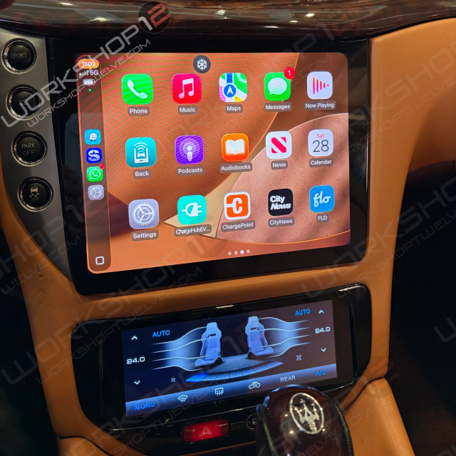 The perfect Plug and Play solution for your 2007 - 2017 Maserati GranTurismo! Equipped with a 10.4" HD display and a full HD IPS screen as well as wireless Apple CarPlay and Android Auto. Tons of storage with 128GB of storage and 8GB RAM for the smooth performance you deserve. We've made sure that your steering wheel controls work perfectly with our unit and don't worry about losing your factory reverse camera as our unit works seamlessly with the OEM camera and aftermarket cameras.