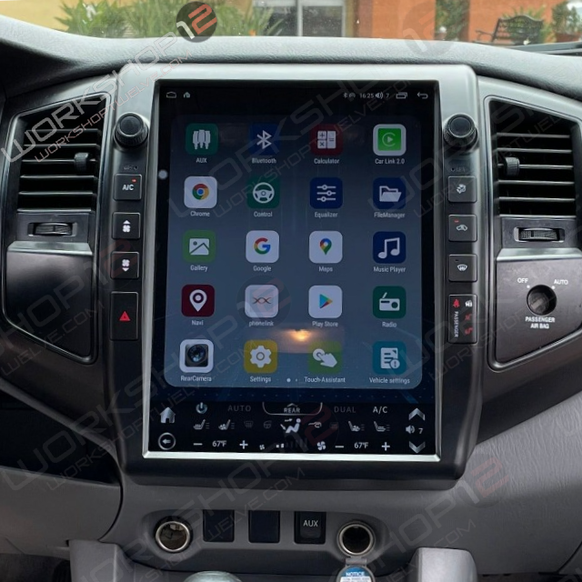 The Workshop 12 Tesla Style Screen for the Toyota Tacoma
The Workshop 12 Ultra-Wide Screen is the perfect Plug and Play solution for your 2005-2015 Toyota Tacoma! Equipped with a 12.1" HD display and wireless Apple CarPlay and Android Auto. Tons of storage with 128GB internal space and 8GB RAM for the smooth performance you deserve. We've made sure that your steering wheel controls work perfectly with our unit and don't worry about losing your factory reverse camera as our unit work