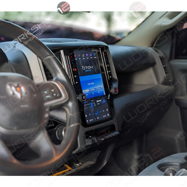 The Workshop 12 Tesla-Style Screen is the perfect Plug and Play solution for your 2014-2021 Dodge Ram! Equipped with a full HD IPS display and wireless Apple CarPlay and Android Auto. Tons of storage with 128GB internal space and 8GB RAM for the smooth performance you deserve. We've made sure that your steering wheel controls work perfectly with our unit and don't worry about losing your factory reverse cameras as our unit works seamlessly with the OEM cameras.