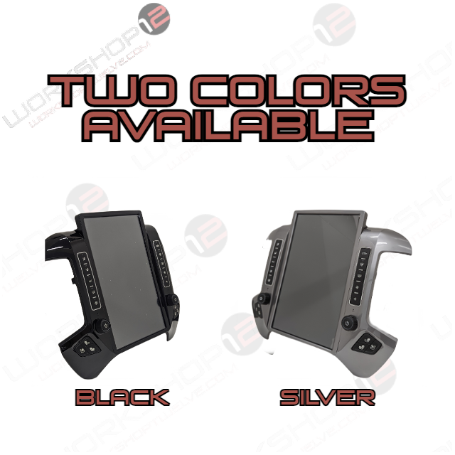 The Workshop 12 Tesla-Style Screen is the perfect Plug and Play solution for your 2014-2018 GMC Sierra! Equipped with a 14.4" full 2K IPS display and wireless Apple CarPlay and Android Auto. Tons of storage with 128GB internal space and 8GB RAM for the smooth performance you deserve. We've made sure that your steering wheel controls work perfectly with our unit and