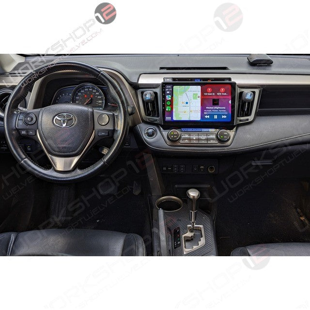 The Workshop 12 Ultra-Wide Screen is the perfect Plug and Play solution for your 2013-2018 Toyota RAV4! Equipped with a 10.2" HD display and wireless Apple CarPlay and Android Auto. Tons of storage with 128GB internal space and 8GB RAM for the smooth performance you deserve. We've made sure that your steering wheel controls work perfectly with our unit and don't worry about losing your factory reverse camera as our unit works seamlessly with the OEM camera.