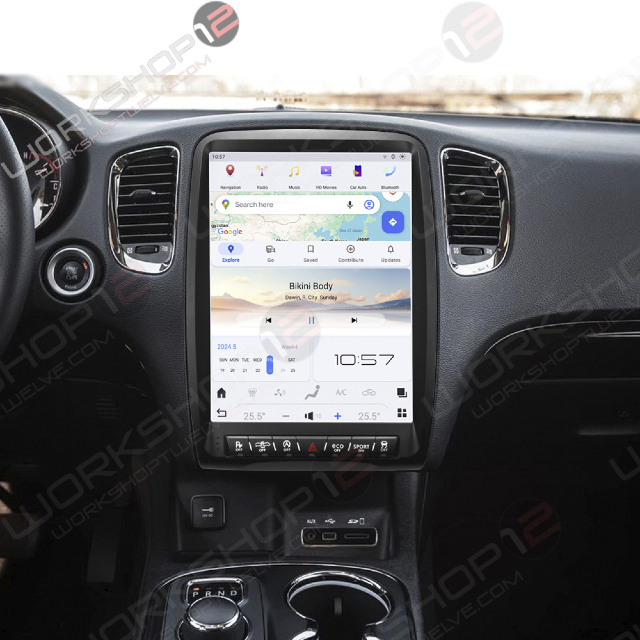 The Workshop 12 Tesla-Style Screen is the perfect plug-and-play solution for your 2014-2020 Dodge Durango! Equipped with a 13.8" full HD IPS display and wireless Apple CarPlay and Android Auto. Tons of storage with 128GB internal space and 8GB RAM for the smooth performance you deserve. We've made sure that your steering wheel controls work perfectly with our unit, and don't worry about losing your factory reverse camera, as our unit works seamlessly with the OEM camera.