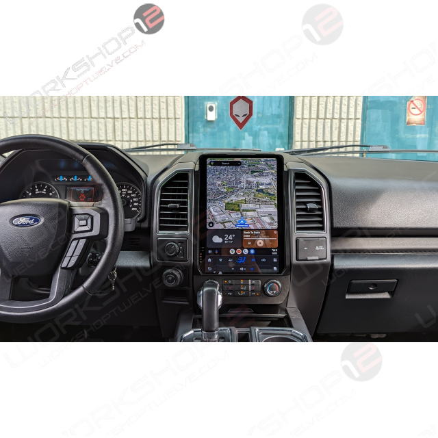 The Workshop 12 Tesla-Style Screen is the perfect Plug and Play solution for your 2015-2021 F-150! Equipped with a 14.4" QHD 2K IPS display and wireless Apple CarPlay and Android Auto. Tons of storage with 128GB internal space and 8GB RAM for the smooth performance you deserve. We've made sure that your steering wheel controls work perfectly with our unit and don't worry about losing your factory reverse cameras as our unit works seamlessly with the OEM cameras.