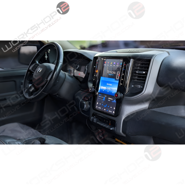 The Workshop 12 Tesla-Style Screen is the perfect Plug and Play solution for your 2014-2021 Dodge Ram! Equipped with a full HD IPS display and wireless Apple CarPlay and Android Auto. Tons of storage with 128GB internal space and 8GB RAM for the smooth performance you deserve. We've made sure that your steering wheel controls work perfectly with our unit and don't worry about losing your factory reverse cameras as our unit works seamlessly with the OEM cameras.