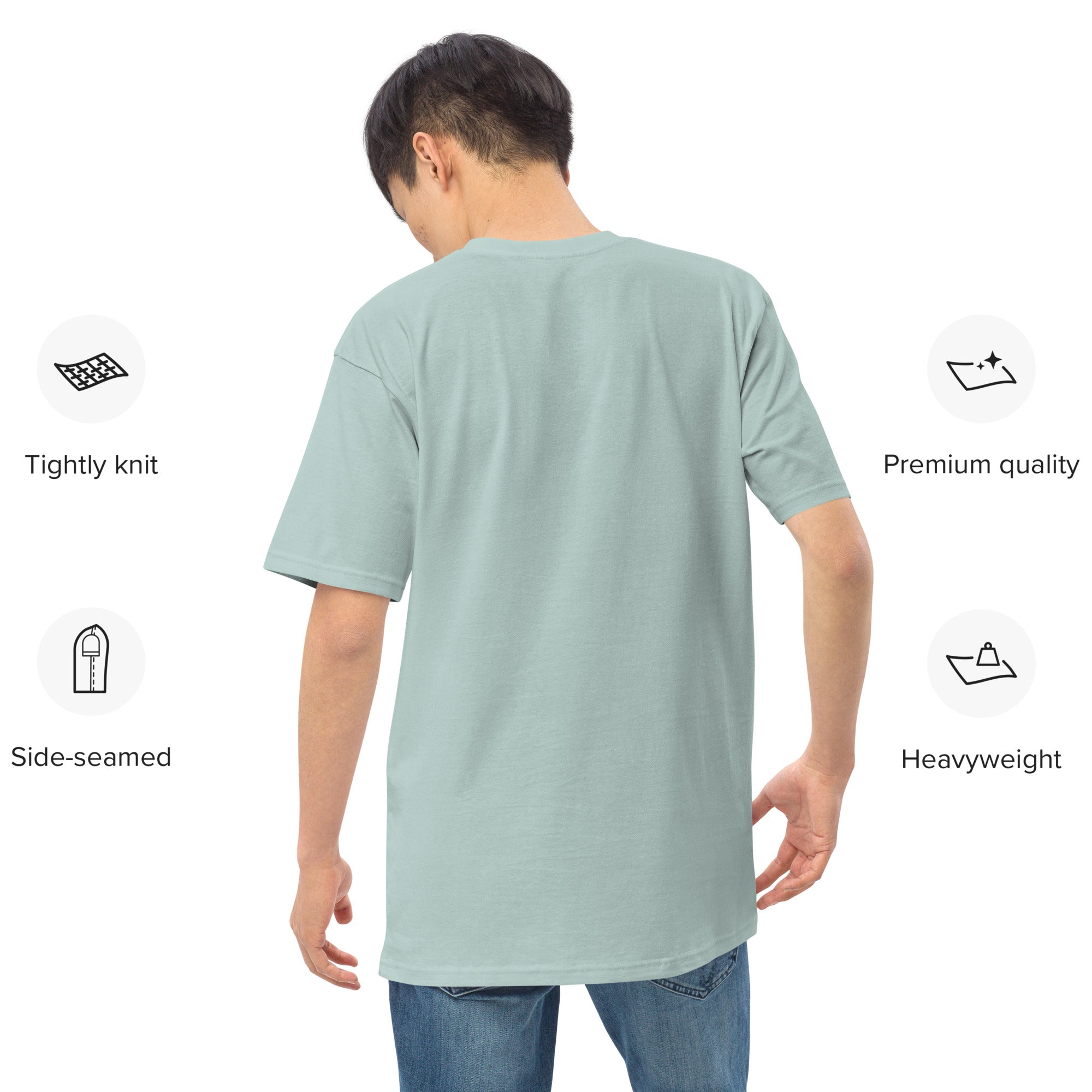 Camiseta premium de peso pesado para hombre