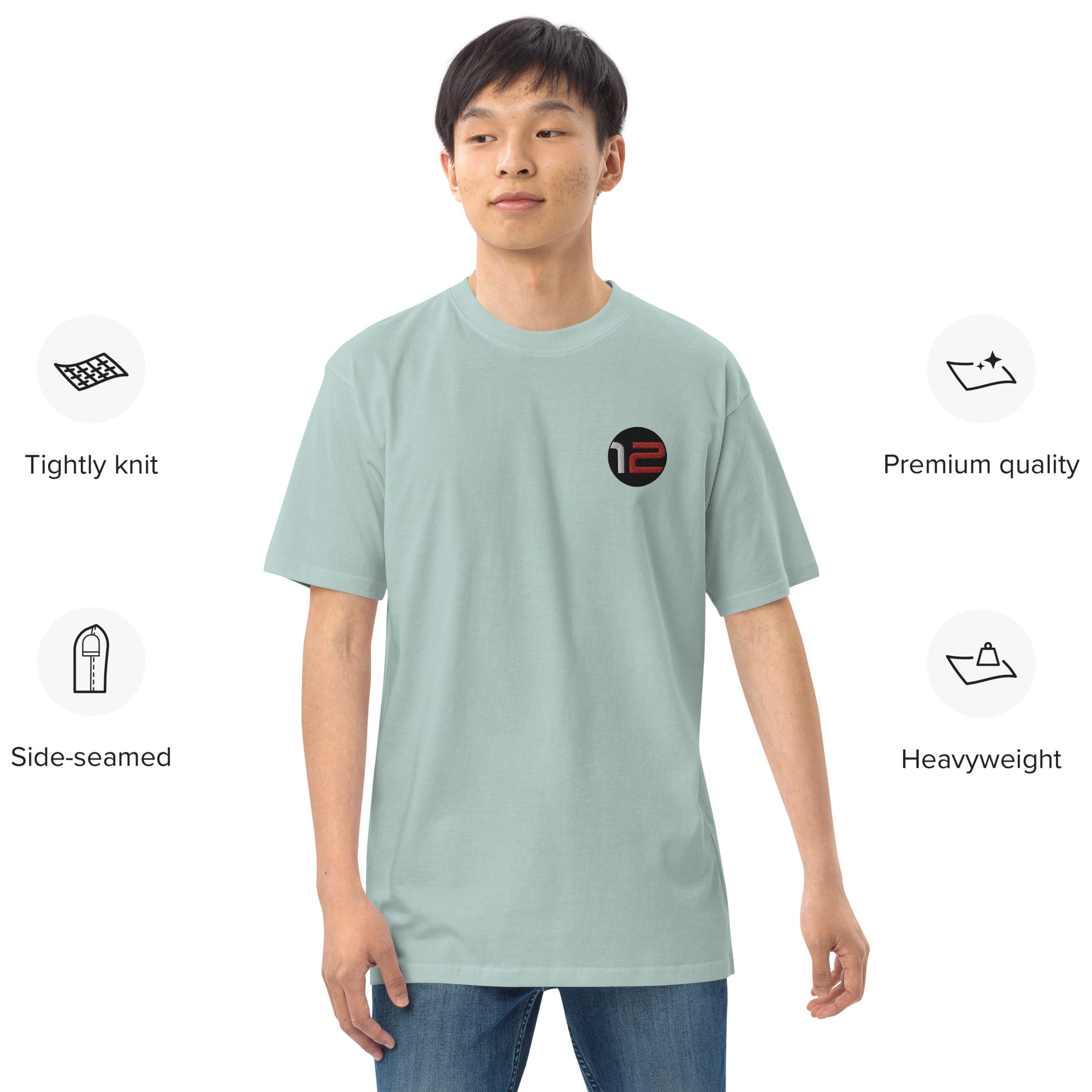 Camiseta premium de peso pesado para hombre