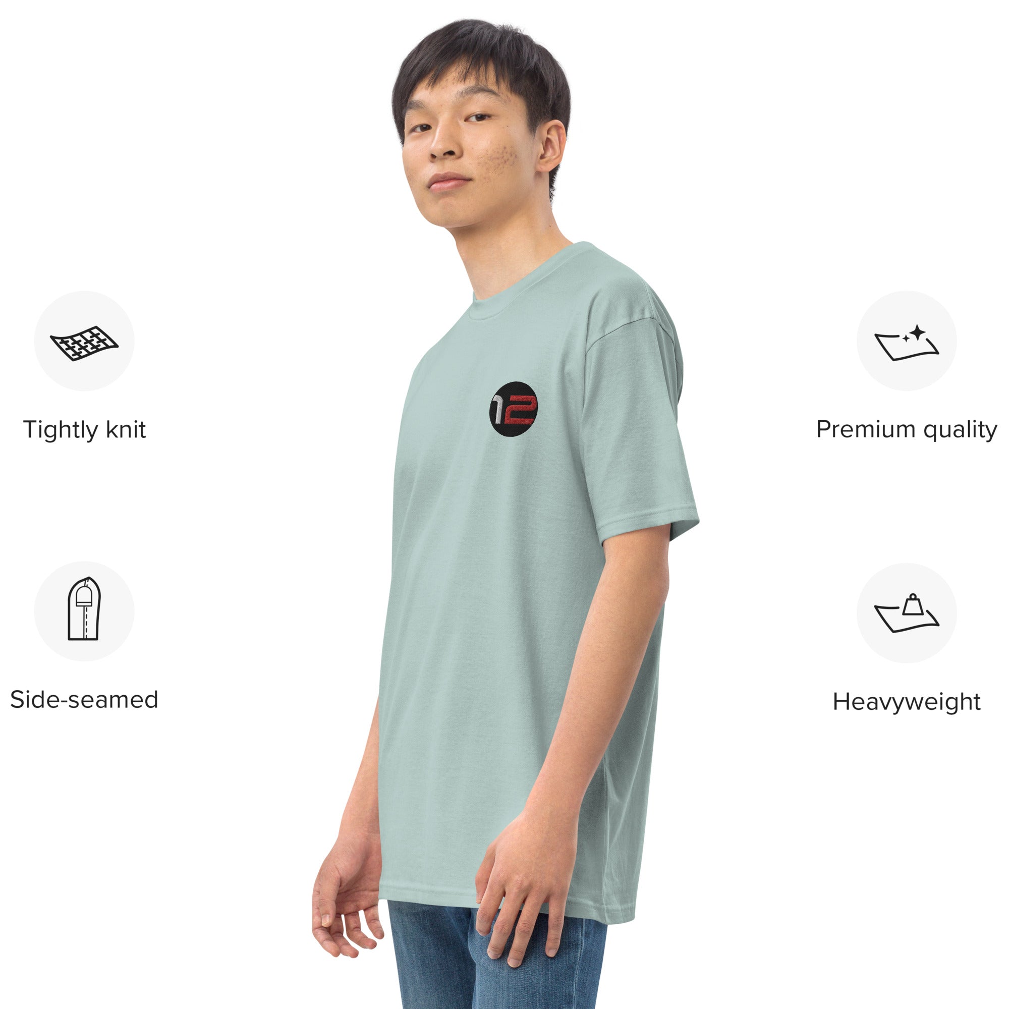 Camiseta premium de peso pesado para hombre