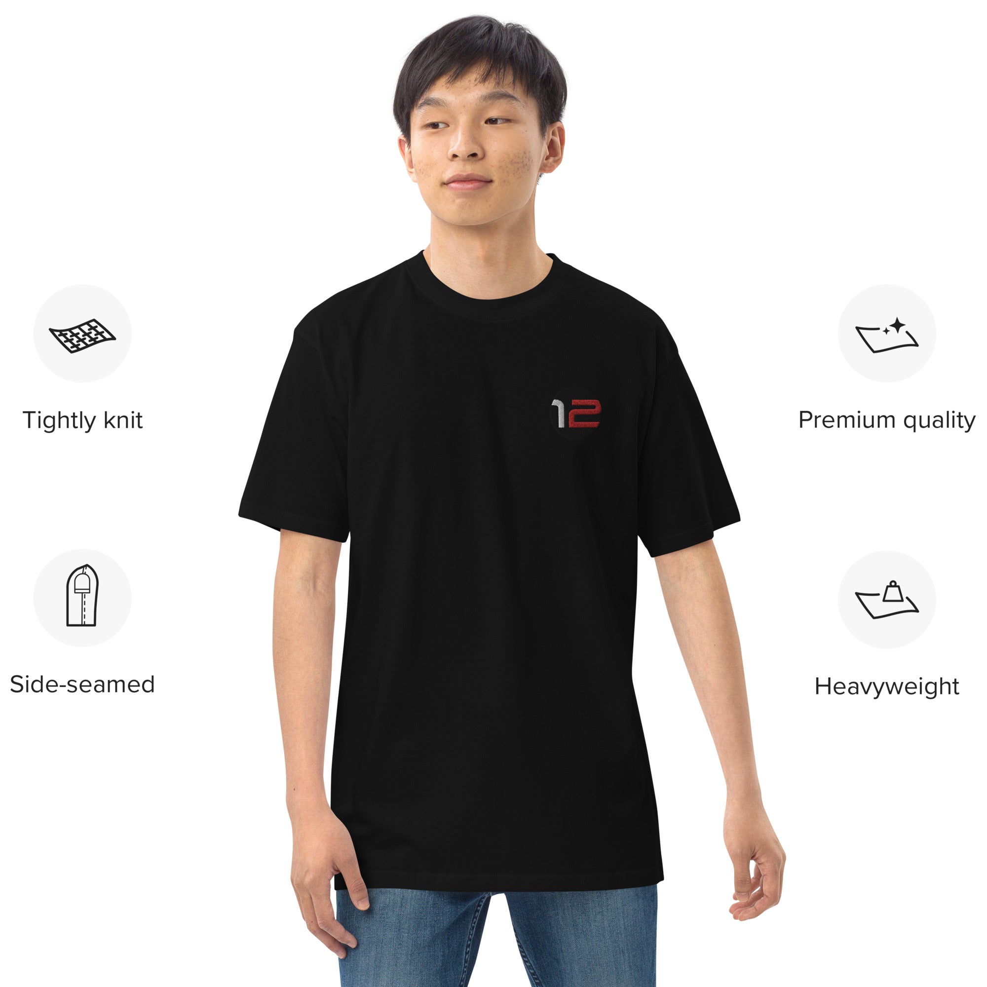 Camiseta premium de peso pesado para hombre