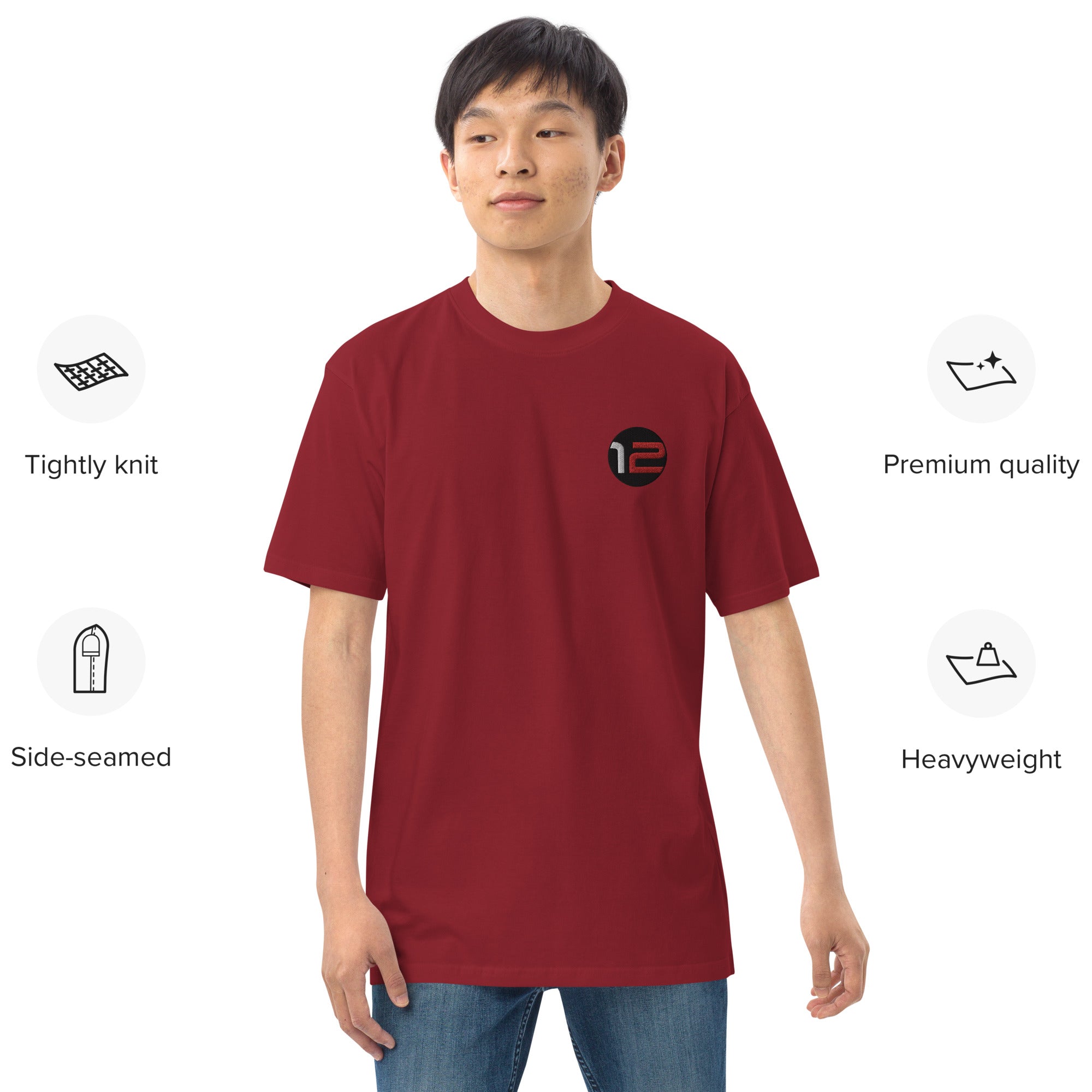 Camiseta premium de peso pesado para hombre