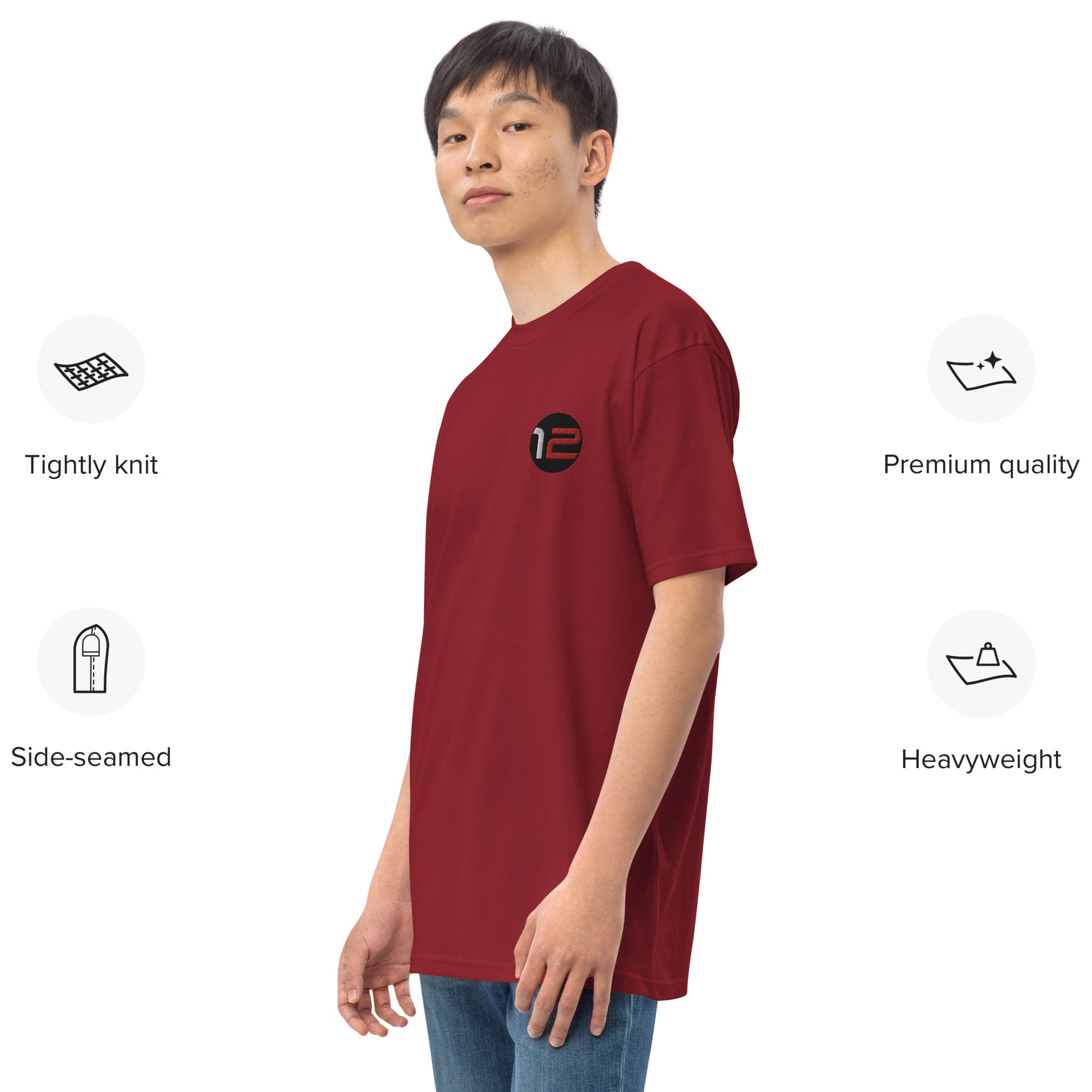Camiseta premium de peso pesado para hombre