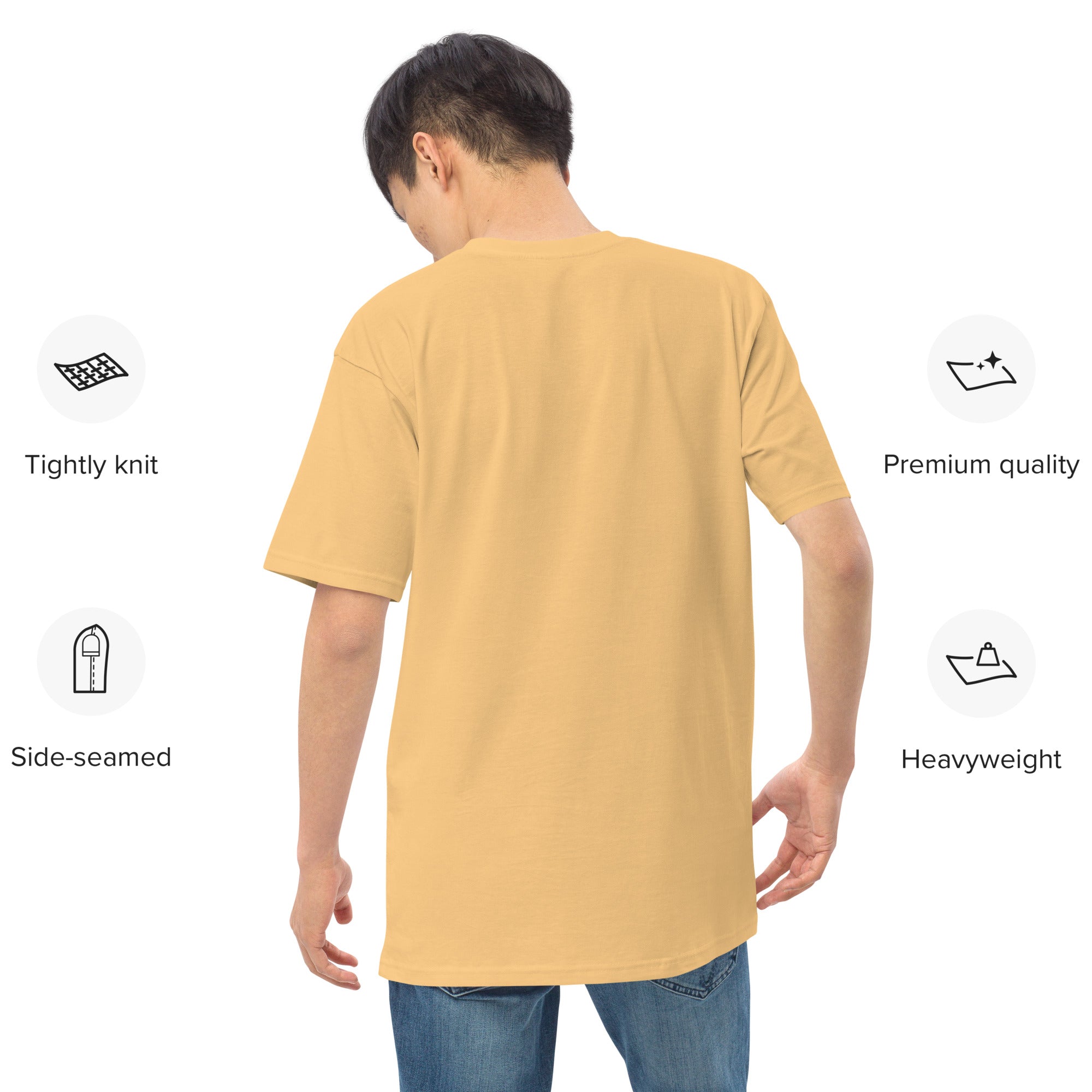 Camiseta premium de peso pesado para hombre