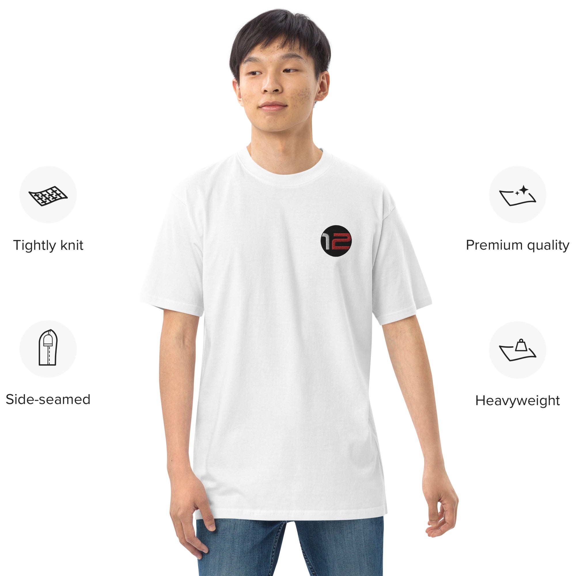 Camiseta premium de peso pesado para hombre