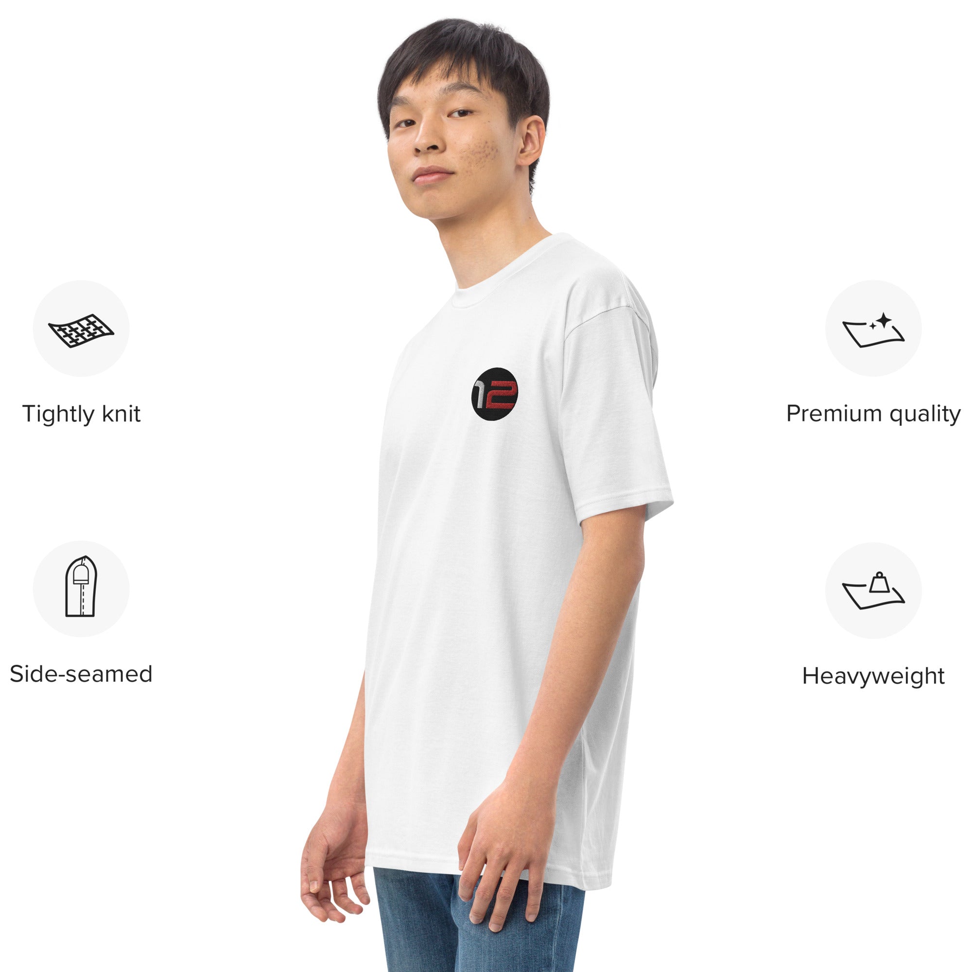 Camiseta premium de peso pesado para hombre