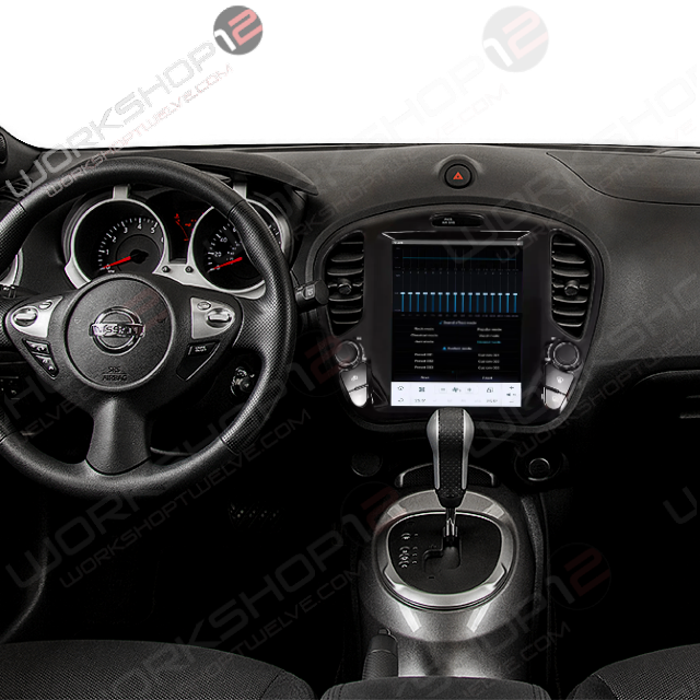 The Workshop 12 Tesla-Style Screen is the perfect Plug and Play solution for your 2014-2019 Nissan Juke! Equipped with a 12.1" IPS display and wireless Apple CarPlay and Android Auto. Tons of storage with 128GB internal space and 8GB RAM for the smooth performance you deserve. We've made sure that your steering wheel controls work perfectly with our unit and don't worry about losing your factory reverse cameras as our unit works seamlessly with the OEM cameras.