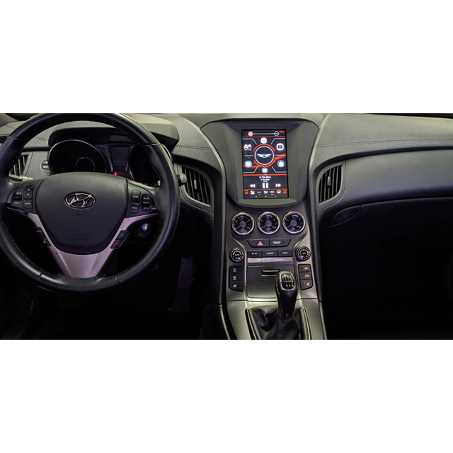 The Brainiac Plastics provides you the perfect Tesla Style kit for your 2013+ Hyundai Genesis Coupe! Designed for an OEM fit and finish, the sturdy magnetic face plate allows for easy access to the tablet installed in your dashboard.