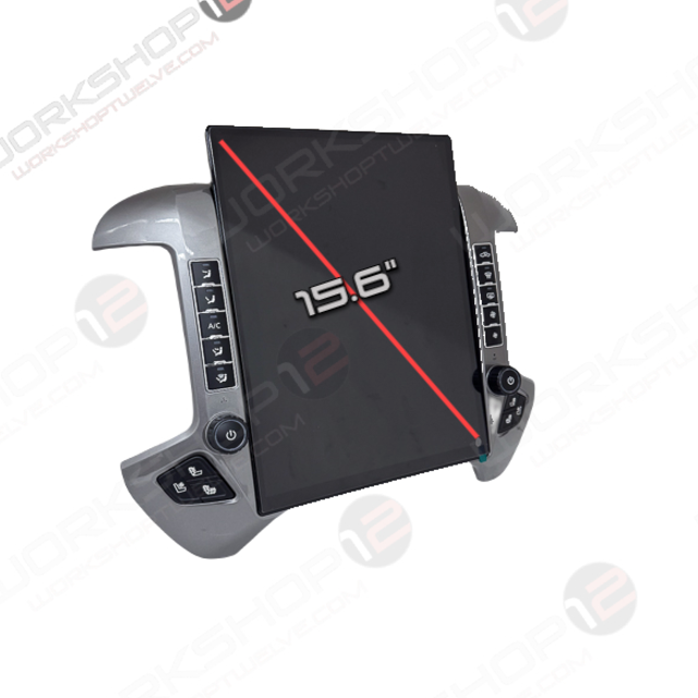 The Workshop 12 Tesla-Style Screen is the perfect Plug and Play solution for your 2014-2018 GMC Sierra or Chevy Silverado! Equipped with a 15.6" QHD 2K IPS display and wireless Apple CarPlay and Android Auto. Tons of storage with 128GB internal space and 8GB RAM for the smooth performance you deserve. We've made sure that your steering wheel controls work perfectly with our unit and don't worry about losing your factory reverse cameras as our unit works seamlessly with the OEM cameras.