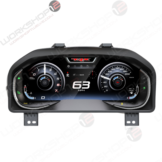 Introducing The Workshop 12 Digital Cluster for the Dodge RAM&nbsp;

Upgrade your driving experience with the Workshop 12 Digital Cluster for your 2013-2018 Dodge RAM! Say goodbye to dated analog needles and hello to a high-definition, 12.3-inch display with a customizable interface. Built on a Linux automotive OS, this cluster isn't just a screen; it's a performance upgrade. Don't worry about losing factory features; our digital cluster retains 100% of your OEM functionality. From steering wheel controls a