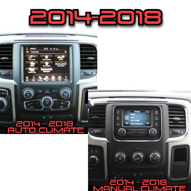 Dodge RAM 2014-2021 Taller 12 Pantalla estilo Tesla 