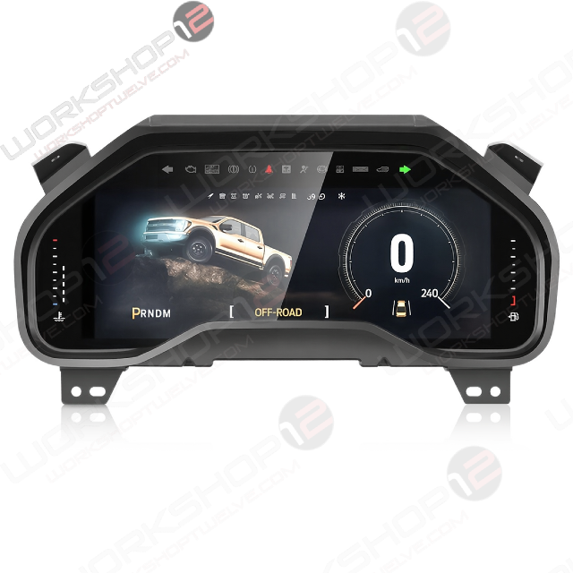 Introducing The Workshop 12 Digital Cluster for the Ford F-150

Upgrade your driving experience with the Workshop 12 Digital Cluster for your 2015-2021 Ford F-150! Say goodbye to dated analog needles and hello to a high-definition, 13.1-inch display with a customizable interface. Built on a Linux automotive OS, this cluster isn't just a screen; it's a performance upgrade. Don't worry about losing factory features; our digital cluster retains 100% of your OEM functionality. From steering wheel controls and t
