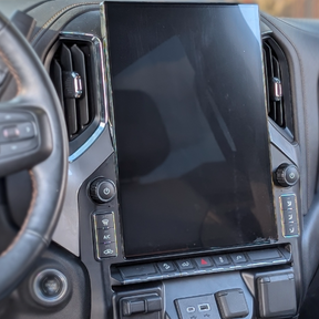 The Workshop 12 Tesla-Style Screen is the perfect Plug and Play solution for your 2019-2023 GMC Sierra or Chevy Silverado! Equipped with a 15.6" QHD 2K IPS display and wireless Apple CarPlay and Android Auto. Tons of storage with 128GB internal space and 8GB RAM for the smooth performance you deserve. We've made sure that your steering wheel controls work perfectly with our unit and don't worry about losing your factory reverse cameras as our unit works seamlessly with the OEM cameras.