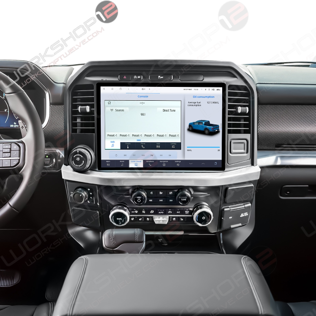 Introducing The Workshop 12 Tesla-Style Screen for the Ford F-150 2021-2026

The Workshop 12 Tesla-Style Screen is the perfect plug-and-play solution for your 2021-2026 F-150! Equipped with a 13.2″ QHD 2K IPS display and wireless Apple CarPlay and Android Auto. Tons of storage with 128GB internal space and 8GB RAM for the smooth performance you deserve. We've made sure that your steering wheel controls work perfectly with our unit and don't worry about losing your factory reverse cameras, as our unit works 