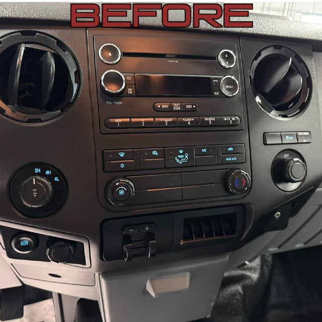 The Workshop 12 Tesla-Style Screen is the perfect Plug and Play solution for your 2009-2014 F-250, 350, 450 &amp; 650! Equipped with a 12.1" HD IPS display and wireless Apple CarPlay and Android Auto. Tons of storage with 128GB internal space and 8GB RAM for the smooth performance you deserve. We've made sure that your steering wheel controls work perfectly with our unit and don't worry about losing your factory reverse camera as our unit works seamlessly with the OEM camera.