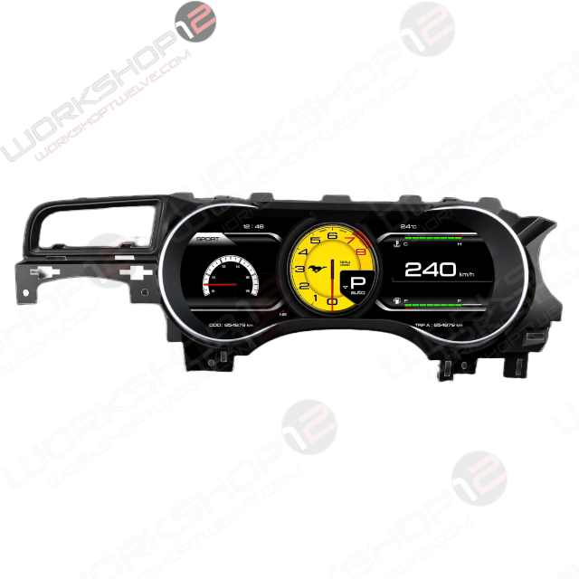 Introducing The Workshop 12 Digital Cluster for the Ford Mustang

Upgrade your driving experience with the Workshop 12 Digital Cluster for your 2015-2021 Ford Mustang! Say goodbye to dated analog needles and hello to a high-definition, 12.3-inch display with a customizable interface. Built on a Linux automotive OS, this cluster isn't just a screen; it's a performance upgrade. Don't worry about losing factory features; our digital cluster retains 100% of your OEM functionality. From steering wheel controls a