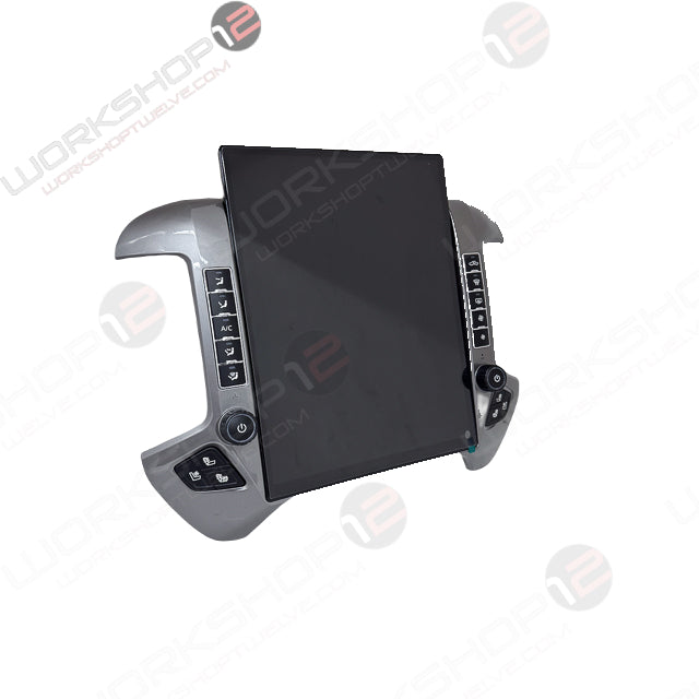 The Workshop 12 Tesla-Style Screen is the perfect Plug and Play solution for your 2014-2018 GMC Sierra! Equipped with a 15.6" QHD 2K IPS display and wireless Apple CarPlay and Android Auto. Tons of storage with 128GB internal space and 8GB RAM for the smooth performance you deserve. 