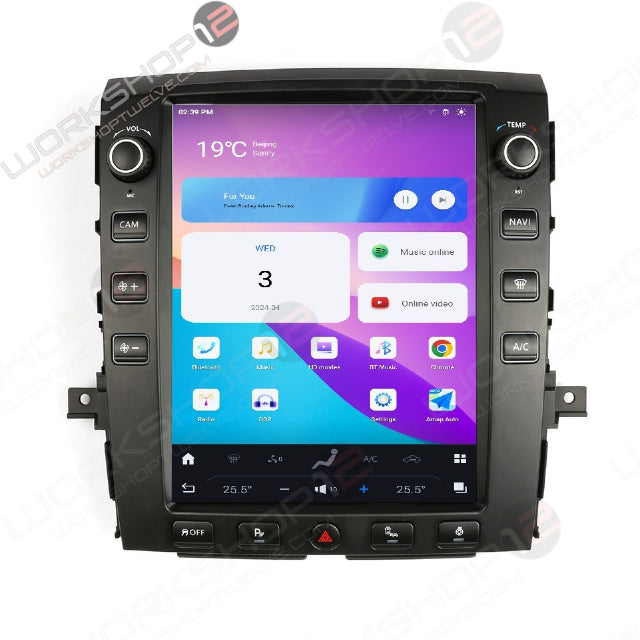 The Workshop 12 Tesla-Style Screen is the perfect Plug and Play solution for your 2016-2019 Nissan Titan! Equipped with a 12.1" IPS display and wireless Apple CarPlay and Android Auto. Tons of storage with 128GB internal space and 8GB RAM for the smooth performance you deserve. We've made sure that your steering wheel controls work perfectly with our unit, and don't worry about losing your factory reverse cameras, as our unit works seamlessly with the OEM cameras.