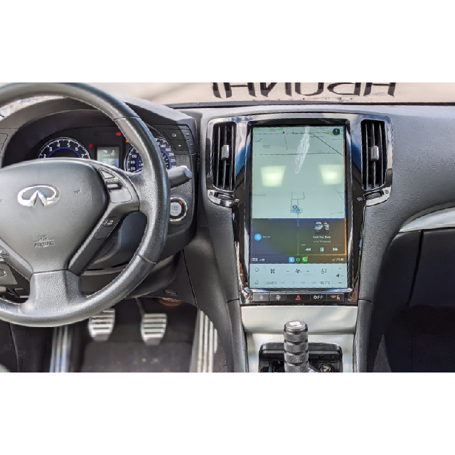 The Workshop 12 Tesla-Style Screen is the perfect Plug and Play solution for your 2007-2013 Infiniti G37! Equipped with a 13.6" HD IPS display and wireless Apple CarPlay and Android Auto. Tons of storage with 128GB internal space and 8GB RAM for the smooth performance you deserve. We've made sure that your steering wheel controls work perfectly with our unit and don't worry about losing your factory reverse cameras as our unit works seamlessly with the OEM cameras.  