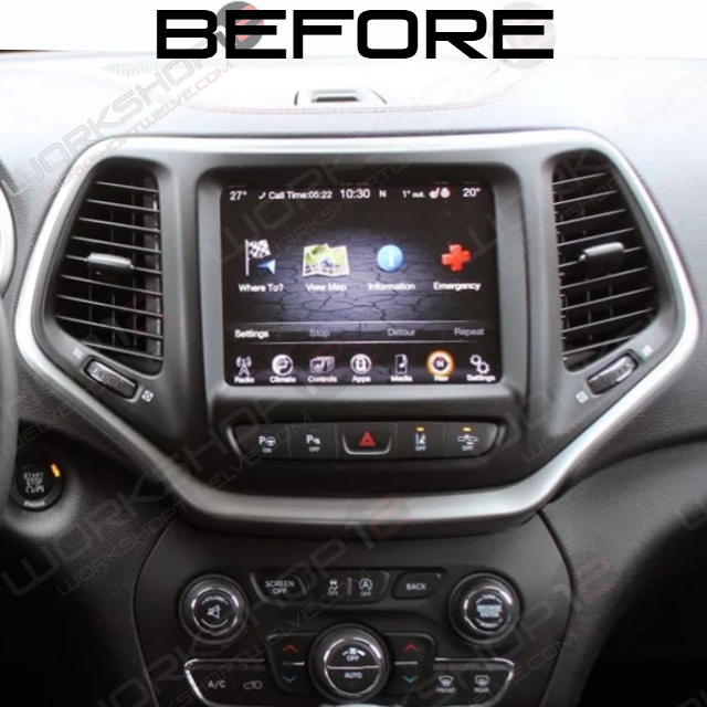 The Workshop 12 Tesla-Style Screen is the perfect Plug and Play solution for your 2014-2020 Jeep Cherokee! Equipped with a 13.6" full HD IPS display and wireless Apple CarPlay and Android Auto. Tons of storage with 128GB internal space and 6GB RAM for the smooth performance you deserve. We've made sure that your steering wheel controls work perfectly with our unit and don't worry about losing your factory reverse cameras as our unit works seamlessly with the OEM cameras.