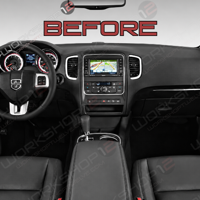 The Workshop 12 Tesla-Style Screen is the perfect plug-and-play solution for your 2011-2013 Dodge Durango! Equipped with a 13.8" full HD IPS display and wireless Apple CarPlay and Android Auto. Tons of storage with 128GB internal space and 8GB RAM for the smooth performance you deserve. We've made sure that your steering wheel controls work perfectly with our unit, and don't worry about losing your factory reverse cameras, as our unit works seamlessly with the OEM cameras.