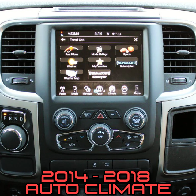 Dodge RAM 2014-2021 Taller 12 Pantalla estilo Tesla 