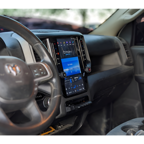 The Workshop 12 Tesla-Style Screen is the perfect Plug and Play solution for your 2014-2021 Dodge Ram! Equipped with a full HD IPS display and wireless Apple CarPlay and Android Auto. Tons of storage with 128GB internal space and 8GB RAM for the smooth performance you deserve. We've made sure that your steering wheel controls work perfectly with our unit and don't worry about losing your factory reverse cameras as our unit works seamlessly with the OEM cameras.  
