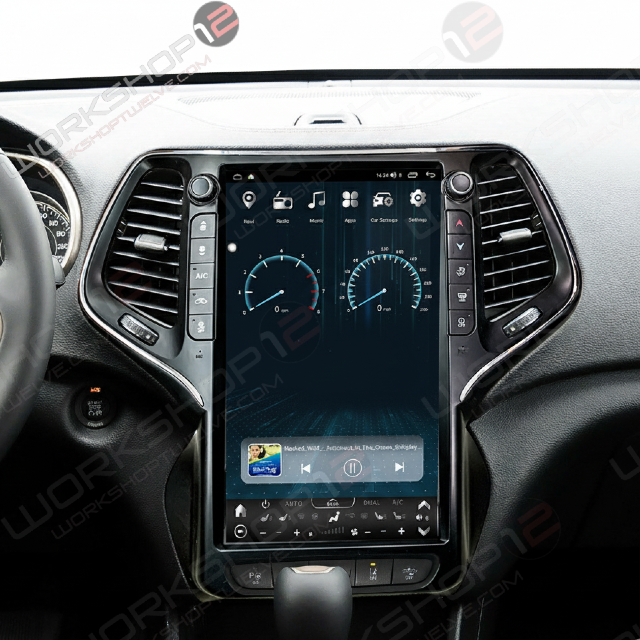 Jeep Cherokee 2016-2020 Workshop 12 Tesla-Style Screen