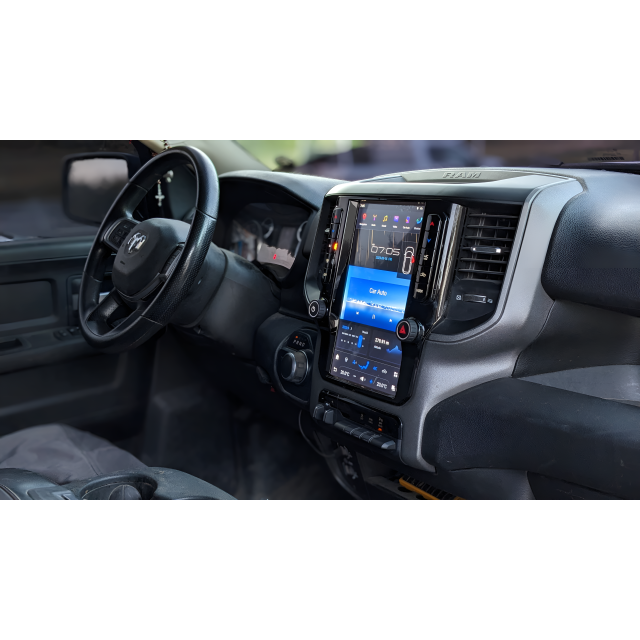The Workshop 12 Tesla-Style Screen is the perfect Plug and Play solution for your 2014-2021 Dodge Ram! Equipped with a full HD IPS display and wireless Apple CarPlay and Android Auto. Tons of storage with 128GB internal space and 8GB RAM for the smooth performance you deserve. We've made sure that your steering wheel controls work perfectly with our unit and don't worry about losing your factory reverse cameras as our unit works seamlessly with the OEM cameras.  