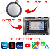 Transform your existing car screen into a smart screen by simply connecting The 12 Smart Box into your car's USB port, and voila! You can stream anything from your favorite platforms right on your original car's display! The 12 Smart Box comes equipped with some hefty specs, 8GB RAM, Quad-Core Qualcomm Processor, 128GB Storage, Android 13 and supports MICRO SD Cards for external storage (Expandable up to 256Gbs) and also has a SIM Card slot for 4G LTE on the road. 