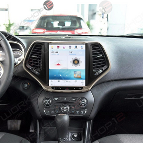 The Workshop 12 Tesla-Style Screen is the perfect Plug and Play solution for your 2016-2020 Jeep Cherokee! Equipped with a 9.7" full HD IPS display and wireless Apple CarPlay and Android Auto. Tons of storage with 128GB internal space and 8GB RAM for the smooth performance you deserve. We've made sure that your steering wheel controls work perfectly with our unit and don't worry about losing your factory reverse cameras as our unit works seamlessly with the OEM cameras