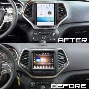 The Workshop 12 Tesla-Style Screen is the perfect Plug and Play solution for your 2016-2020 Jeep Cherokee! Equipped with a 9.7" full HD IPS display and wireless Apple CarPlay and Android Auto. Tons of storage with 128GB internal space and 8GB RAM for the smooth performance you deserve. We've made sure that your steering wheel controls work perfectly with our unit and don't worry about losing your factory reverse cameras as our unit works seamlessly with the OEM cameras