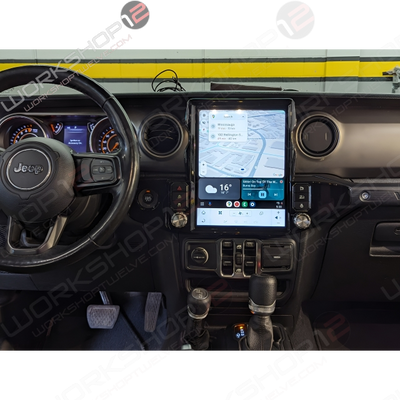 FHJBP Car Cargo Liner Compatible For Jeep Wrangler 2018-2021-Newest 2 Door Model Full Coverage Protection Trunk Mat (Black W/Gold Stitching 12 thumbnail image