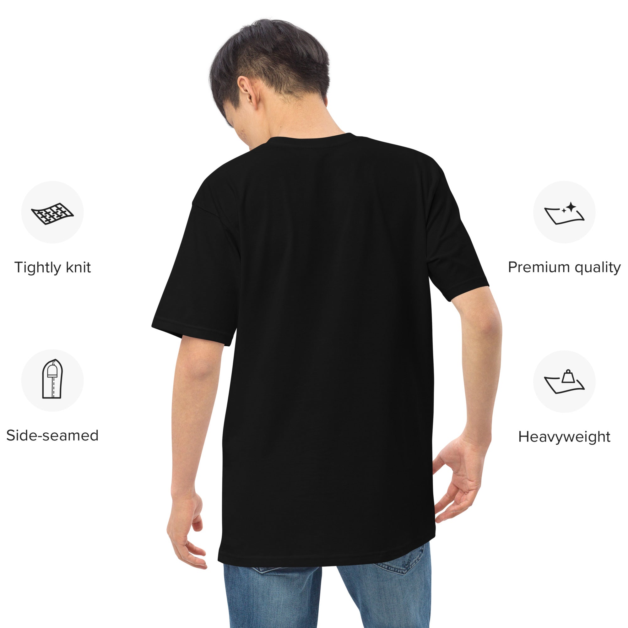 Camiseta premium de peso pesado para hombre