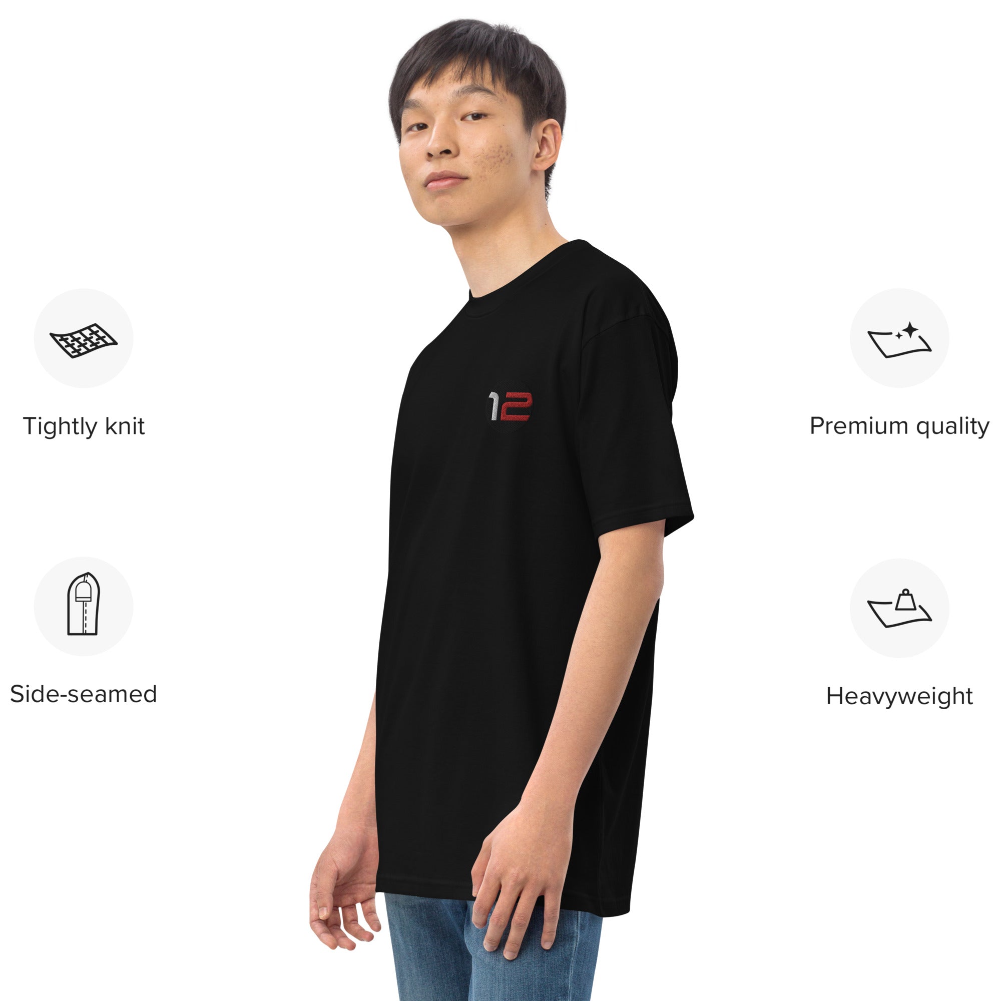 Camiseta premium de peso pesado para hombre
