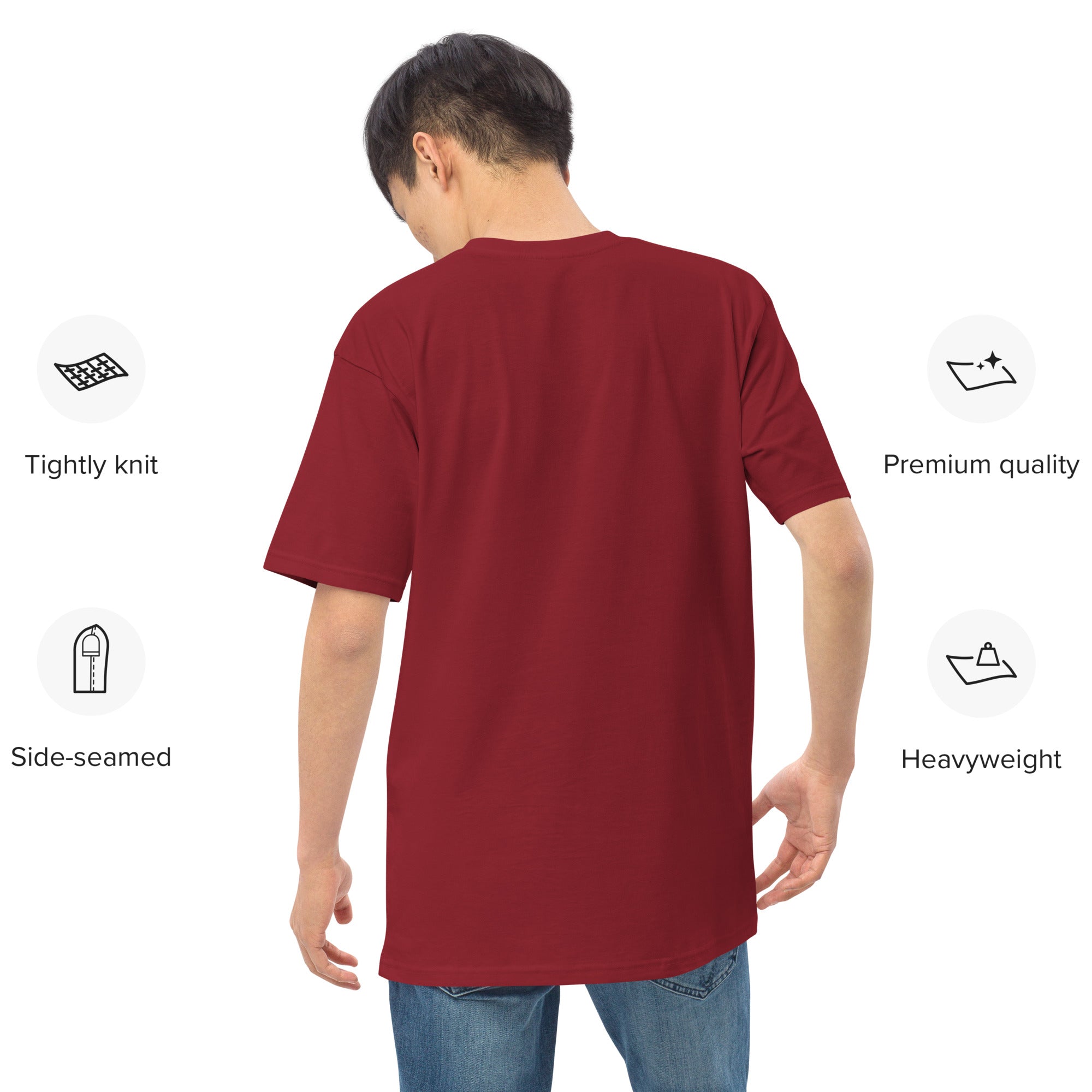 Camiseta premium de peso pesado para hombre