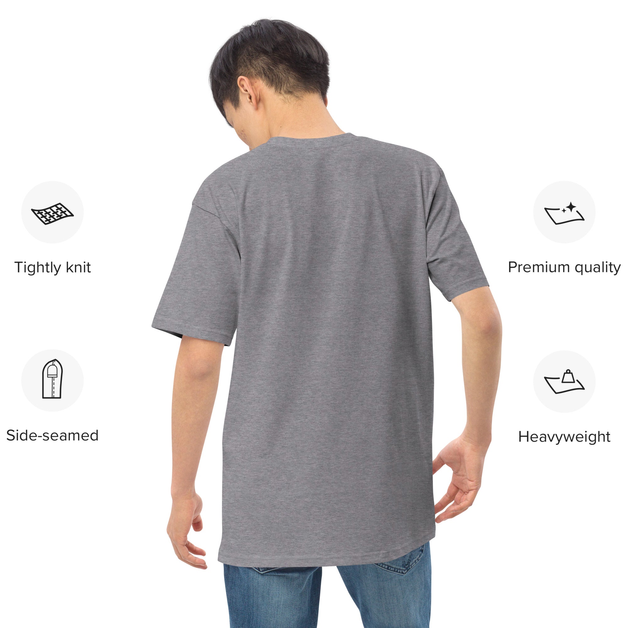 Camiseta premium de peso pesado para hombre