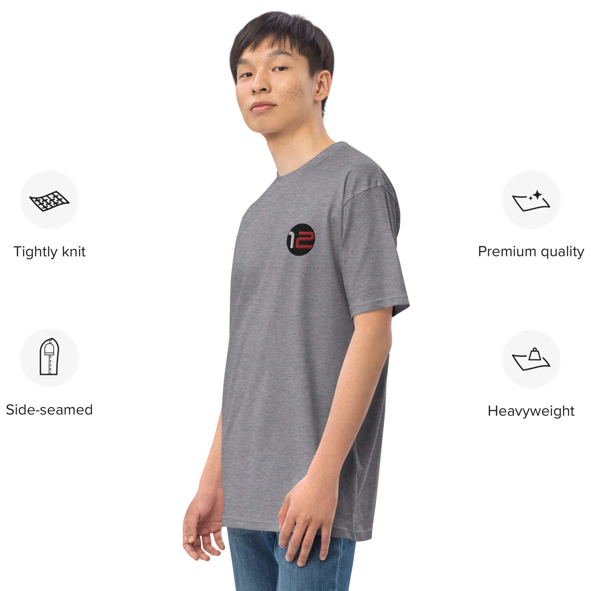 Camiseta premium de peso pesado para hombre