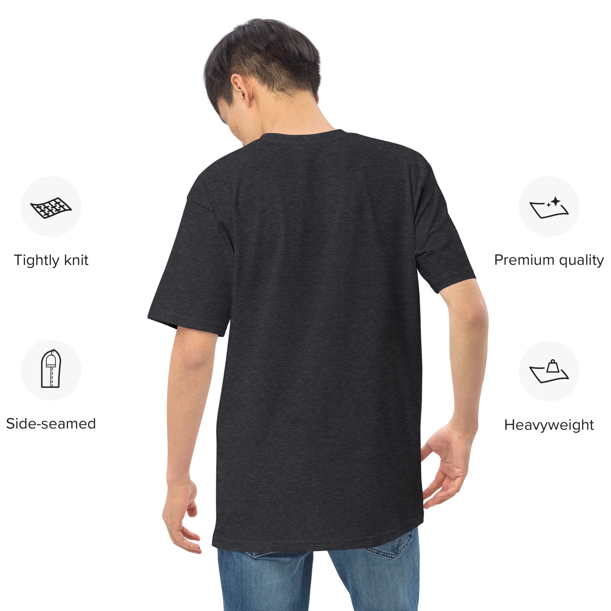 Camiseta premium de peso pesado para hombre