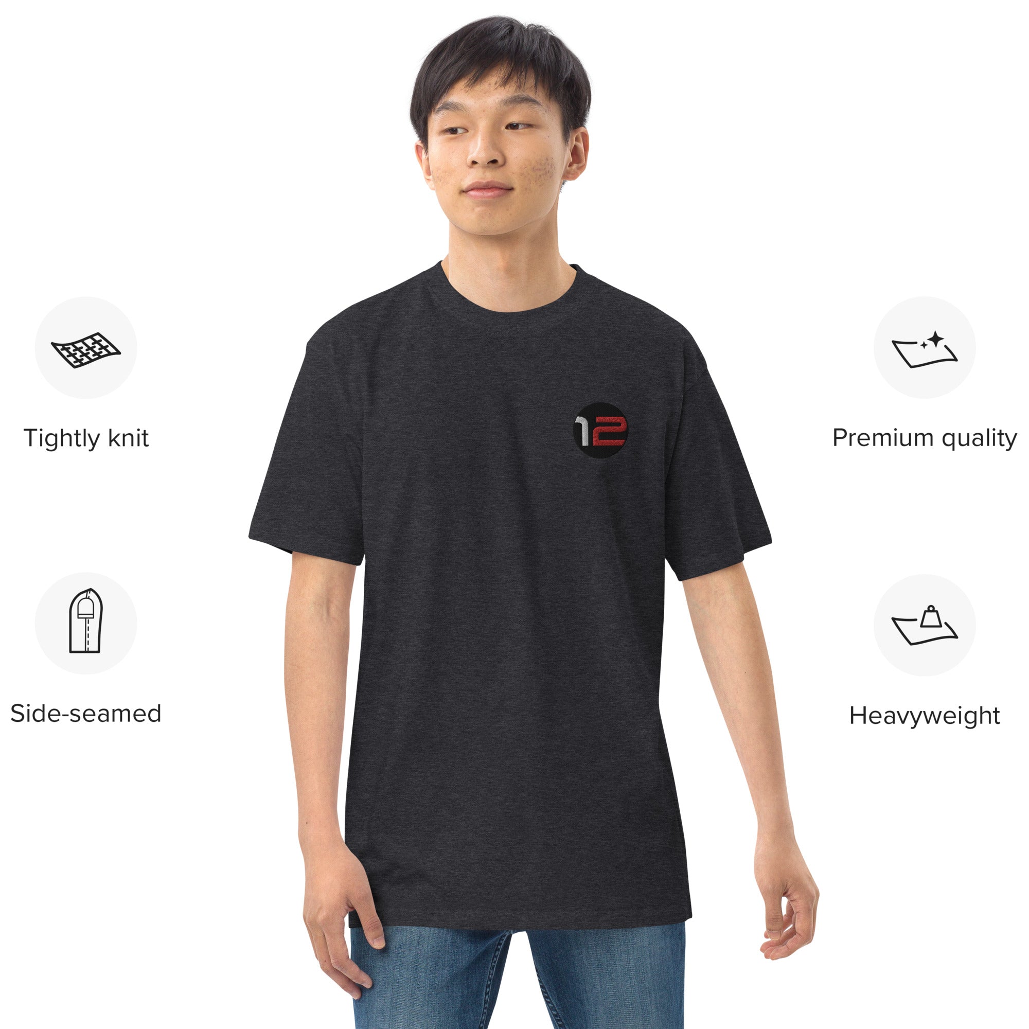 Camiseta premium de peso pesado para hombre
