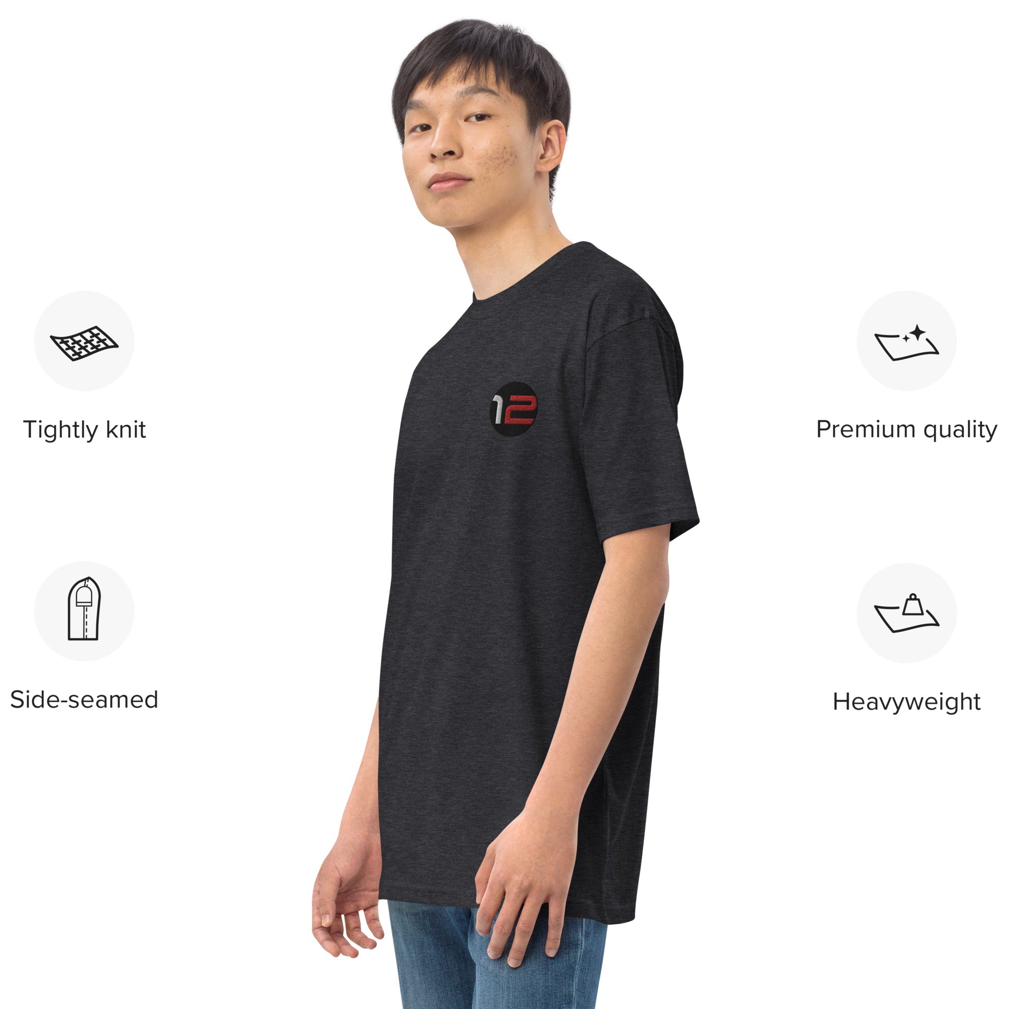Camiseta premium de peso pesado para hombre