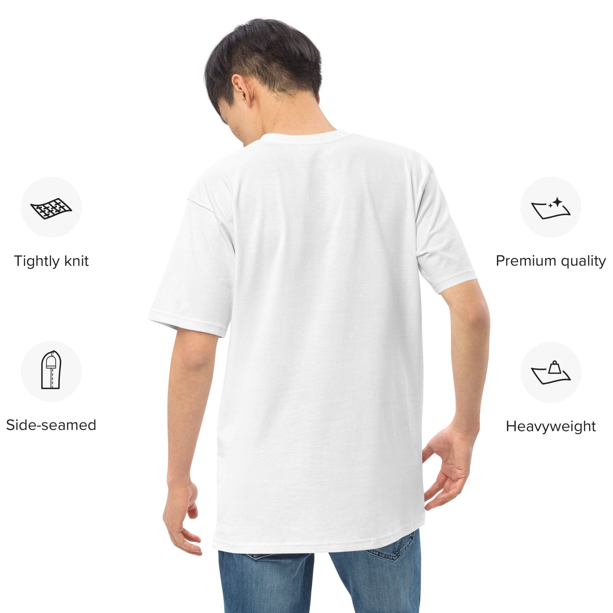 Camiseta premium de peso pesado para hombre